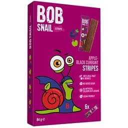 Конфета фруктово-ягодная Bob Snail Яблочно-черносмородиновый страйп 84 г (6 шт. х 14 г)