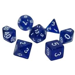 Набор кубиков Glitter 7 Dice Set - Blue , 7 шт. (g7dglit16)