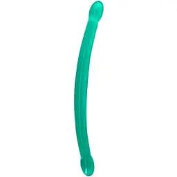 Двухсторонний фаллоимитатор RealRock Crystal Clear 17quot; 42 см (зеленый)