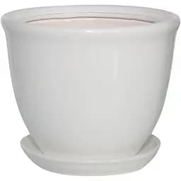 Керамічний горщик Nana Keramiks Глорія 4 л глянець білий (gloria-4-wth)