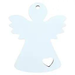 Іграшка на ялинку Mazhura Ангел, 12х10 см, біла (mz708537)