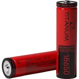 Акумулятор Titanum Li-ion 18650 без захисту 2000mAh bulk 1 шт. (T-18650/2000/1B) - мініатюра 2
