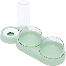 Подвійна миска для тварин Semi Animal Bowl Light Green з автоматичною напувалкою 500 мл