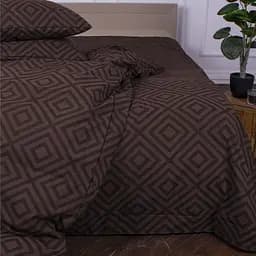 Простыня MirSon Ranforce Elite 17-0624 Geometry Brown 240х220 см (2200008204143)