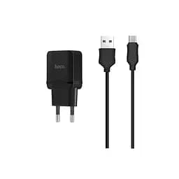 Комплект сетевой адаптер Hoco Micro cable C22A USB. 2.4А