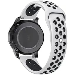 Ремінець Nike Sport 22mm Samsung Watch Gear S3/Xiaomi Amazfit Білий/Чорний S