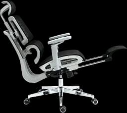 Офісне крісло GT Racer чорне-біле (B-2450 White/Black) - мініатюра 9
