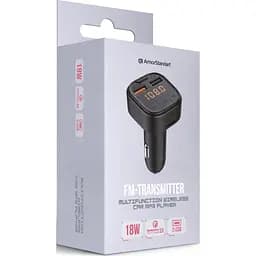FM модулятор Armorstandart ASF1 18W QC3.0 2xUSB black (ARM82826) - мініатюра 4