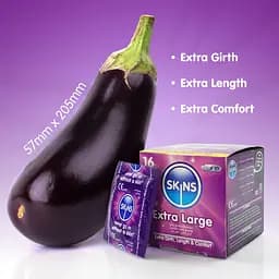  Класичні презервативи Skins Extra Large розмір XL - мініатюра 5