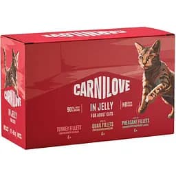Влажный корм для кошек Carnilove Jelly Multipack в желе в ассортименте 12x85 г