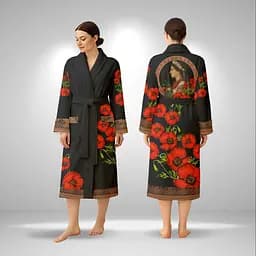 Кімоно жіноче з плюшевого велюру Red Grace 29502 XL