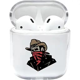 Прозорий силіконовий чохол Apple AirPods із малюнком - Biker (KAP1184)