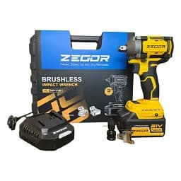 Гайковерт ударний акумуляторний Zegor SDP-21BL 21V Profesional/безщітковий двигун/реверс/з підсвічуванням