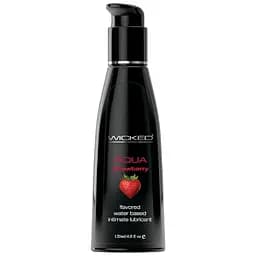 Лубрикант на водній основі Wicked Sensual Care Aqua strawberry flavored 120 мл