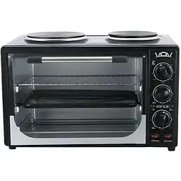 Електродуховка VOV Veohp 30L 1700Вт з 2 конфорками + лоток для піци
