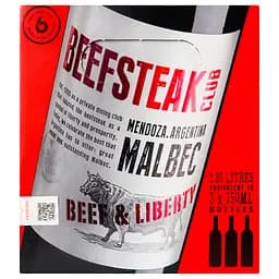 Вино Beefsteak Club Beef&Liberty Malbec, 12,5%, 2,25 л (722976) - мініатюра 3