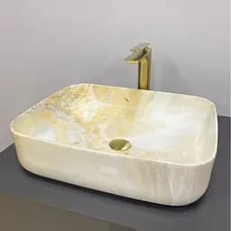 Умивальник VBI Palermo marble yellow накладний VBI-012309, Мармур