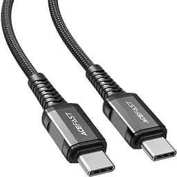 Кабель Acefast C1-03 Type-C to Type-C 3A 1.2 м nylon aluminum connectors чорний
