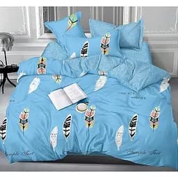 Комплект постільної білизни TAG Tekstil з компаньйоном Сімейний Блакитний 000142283 (S363)