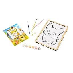 Картина по номерам "Корги" PuzzleOK Puz-22941 формат А4 кисточка, краски, крепеж для стены