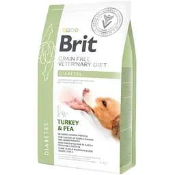 Сухий корм для дорослих собак Brit VetDiets Grain Free Diabets при цукровому діабеті з індичкою та горохом 2 кг