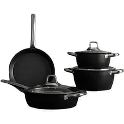 Набір каструль Casa Royal Diamond Pro Pearl P-UKR2010 з покриттям Greblon Diamond Чорний