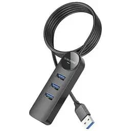Конвертер адаптер USB Borofone на сетевой выход RJ-45 DH6 Erudite 4-in-1 Gigabit Ethernet Adapter 120 см