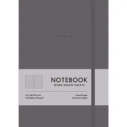 Блокнот "Notebook" у лінію (темно-сірий)