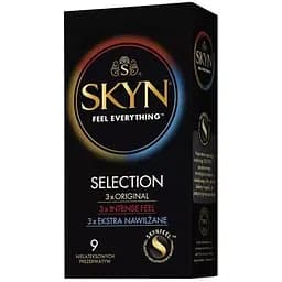 Набір презервативів Skyn Selection: Original безлатексні 3 шт. + Extra Lube 3 шт. + Intense Feel 3 шт. (ROZ6400230511)