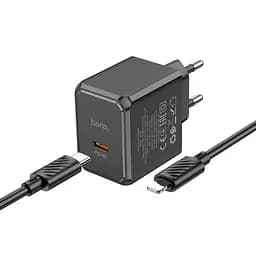 Мережевий зарядний пристрій Hoco CS15A Ocean single port PD30W charger set(C to iP) чорний