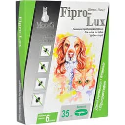 Противоразитарный ошейник Modes Fipro-Lux для кошек и собак 35 см зеленый