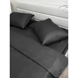 Комплект постільної білизни Ecotton Black двоспальний полісатин чорний (25302) - мініатюра 5