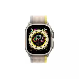 Смарт-годинник Apple Watch Ultra GPS + Cellular 49 mm Titanium Case with Yellow/Beige Trail Loop-M/L (MQF23/MQFU3) - мініатюра 4