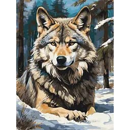 Картина за номерами Вовк у лісі 11575-AC 40х50 см