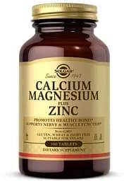 Витамины и минералы Solgar Calcium Magnesium Plus Zinc, 100 таблеток