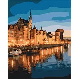 Картина за номерами на підрамнику Brushme Вечір у Гданську