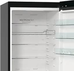 Холодильник Gorenje з нижн. мороз. камерою, 203х66х60см, 2 двері, 257(121)л, А+, Total NF, Зона св-ті, Інвертор, Зовн. Дисп, Wi-Fi, чорний - мініатюра 5