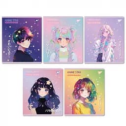 Набір зошитів для записів А5 Yes Anime star 18 аркушів в клітку 10 шт. (767514)