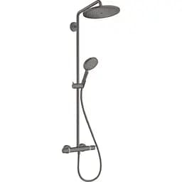 Душова система Hansgrohe Croma Select S 280 1jet Showerpipe з термостатом Brushed Black Chrome 26890340, Шліфований чорний хром