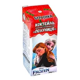Коктейль молочний Бурьонка Disney Полуниця ультрапастеризований 2% 200 г