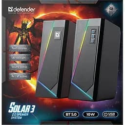 Акустична система 2.0 Defender Solar 3 10 Вт, BT/Light USB - мініатюра 4