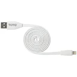 Кабель Toto TKG-13 Flat USB cable Lightning 1m White