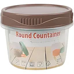 Контейнер харчовий Stars Plast круглий 280 мл какао (94215/как)