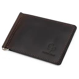 Чоловічий шкіряний затискач для грошей GRANDE PELLE 12х8х0.7 см acs0022432