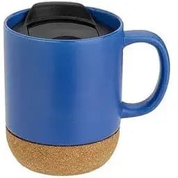 Керамічний кавовий кухоль OldBro REd 400 мл з ізольованим корковим дном і кришкою