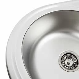 Кухонна мийка з нержавіючої сталі Platinum декор 6745 (0,8/180 мм), R, Decor - мініатюра 4
