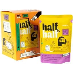 Набор влажных кормов Super Cat Half&Half "5+1" для взрослых кошек, кусочки с уткой в соусе, паучи, 6 шт*100 г