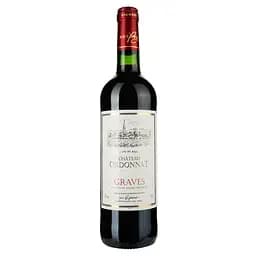 Вино Chateau Ordonnat Graves AOP Graves, красное, сухое, 0,75 л (917836)