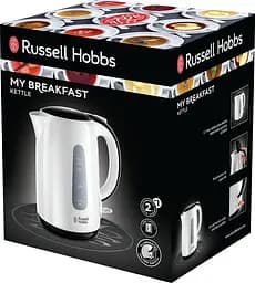 Електрочайник Russell HobbsMy Breakfast 1.7 л пластик біло-чорний kuh0015320 - мініатюра 3