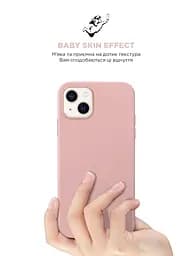 Силиконовый чехол для Apple iPhone 15 Plus, ICON2 Case, розовый, противоударный, панель, защита всего корпуса, матовая поверхность Soft Touch, выступает над дисплеем, совместим с защитными стеклами и пленками, с микрофиброй, ArmorStandart (ARM70517) - мініатюра 8